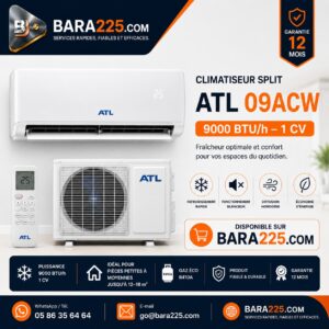 Climatiseur Split ATL 09ACW 9000 BTU h 1 cv
