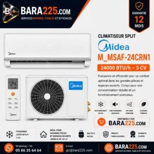 Climatiseur Split Midea M_MSAF-24CRN1 24000 BTU /h 3 cv