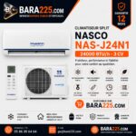 Climatiseur Split Nasco NAS-J24N1 24000 BTU /h 3 cv