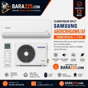 Climatiseur Split Samsung AR09CRHGAWK/AF 9000 BTU /h 1 cv