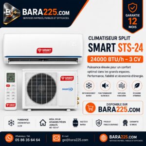 Climatiseur Split Smart STS-24 24000 BTU h 3 cv
