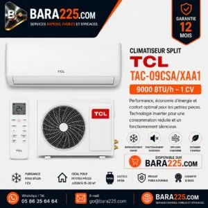 Climatiseur Split TCL TAC-09CSA/XAA1 9000 BTU /h 1 cv