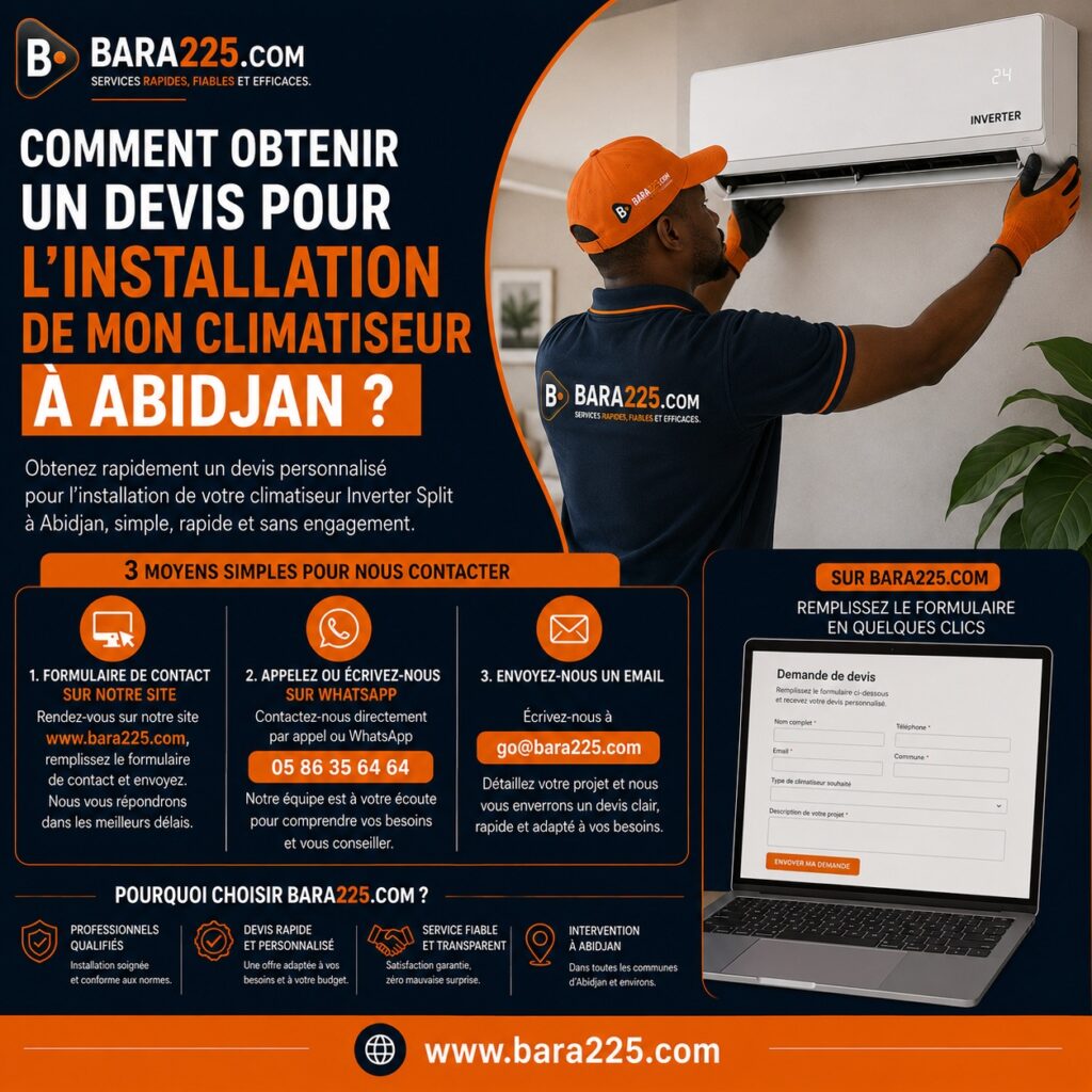 Comment obtenir un devis pour l’installation de mon climatiseur à Abidjan ?