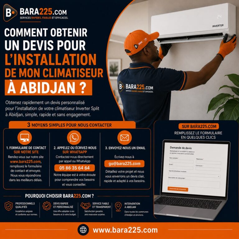 Comment obtenir un devis pour l’installation de mon climatiseur à Abidjan ?
