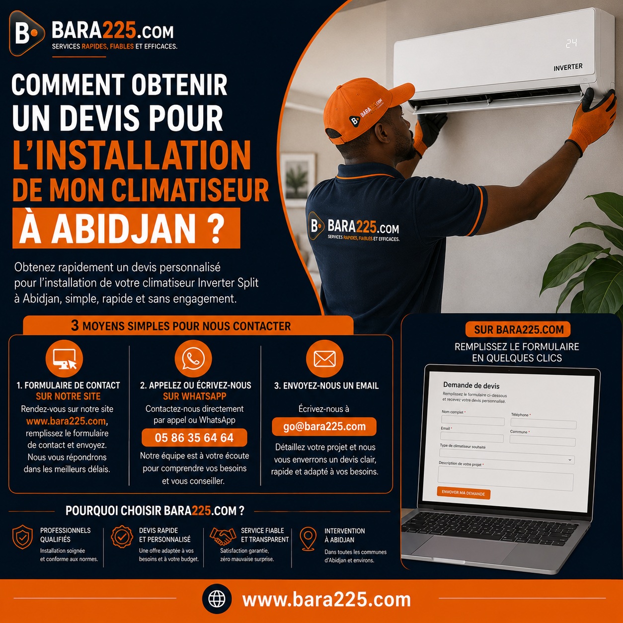 Comment obtenir un devis pour l’installation de mon climatiseur à Abidjan ?