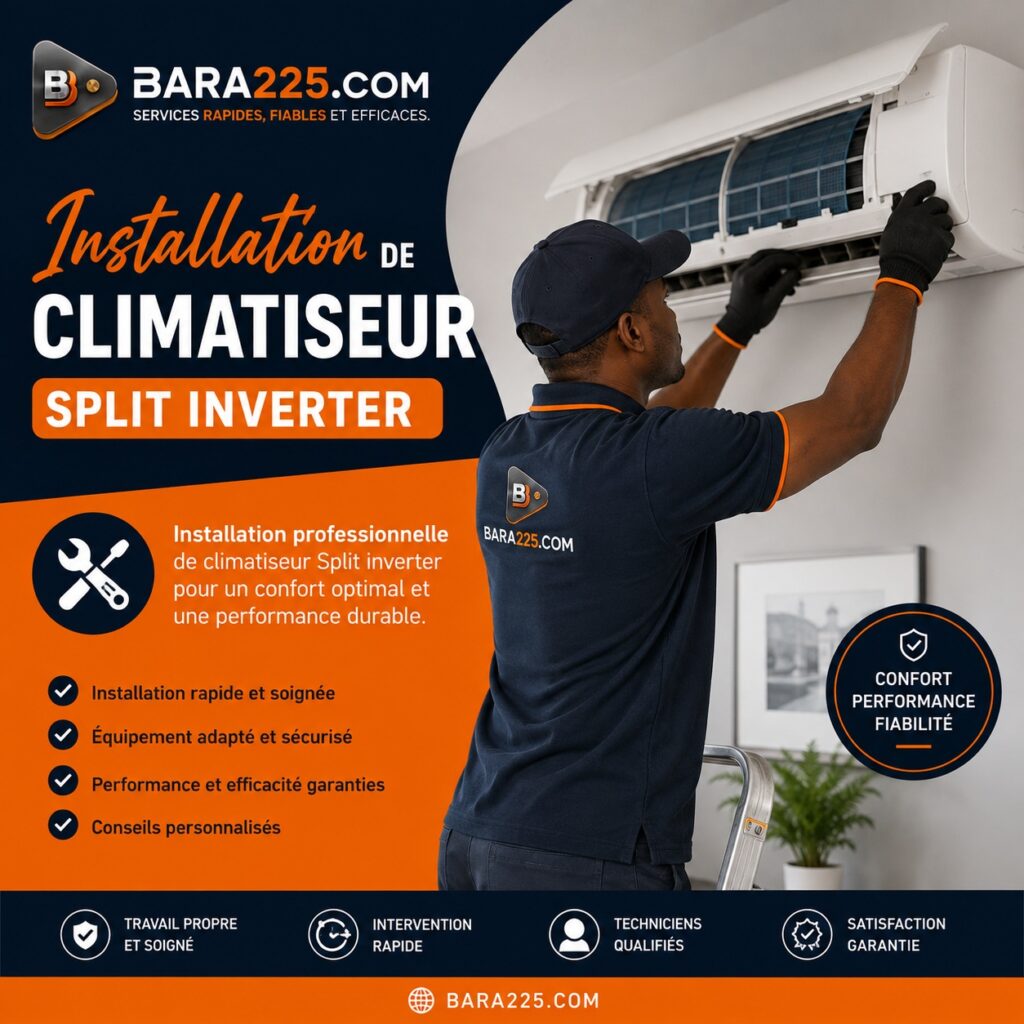 Installation climatiseur Split inverter Abidjan