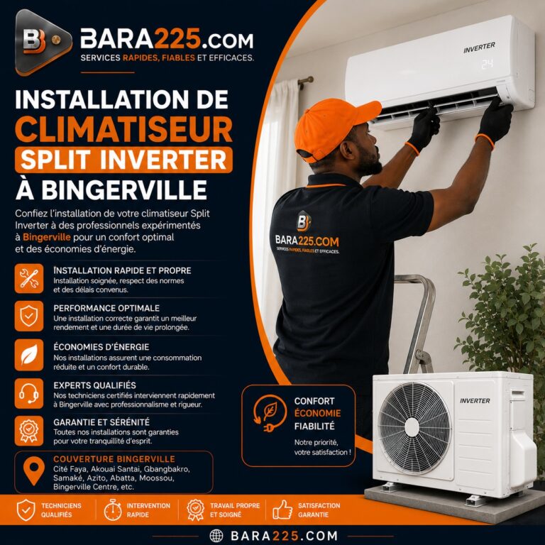 Installation de Climatiseur Split inverter à Bingerville