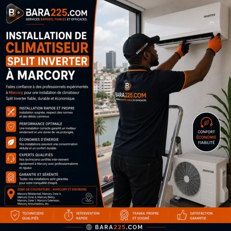 Installation de climatiseur split inverter à Marcory